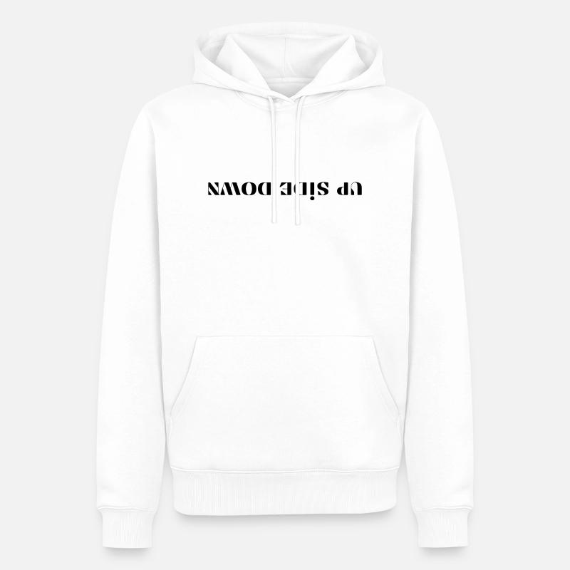 up side down - Männer Premium Bio Hoodie - Weiß