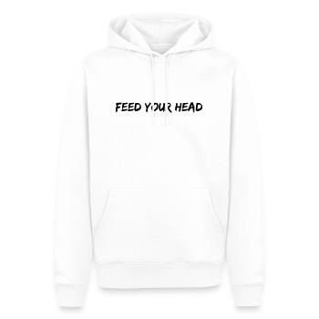 FEED YOUR HEAD - Männer Premium Bio Hoodie - Weiß - Vorne - Nico (187cm)