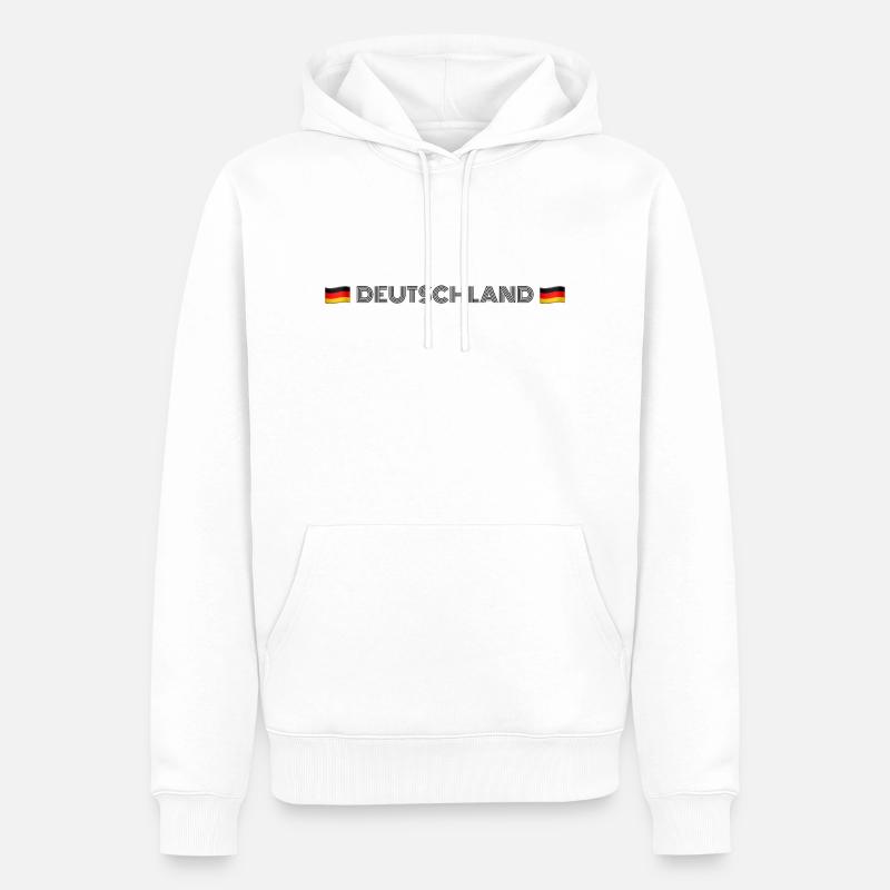 DEUTSCHLAND - Sweat à capuche Premium bio Homme - blanc
