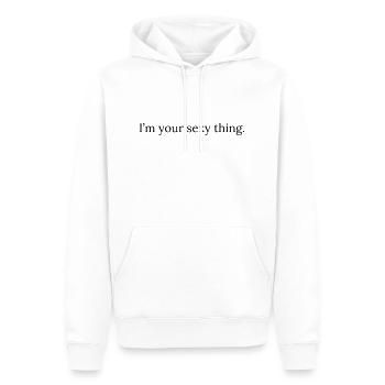Je suis ton truc sexy - Sweat à capuche Premium bio Homme - blanc - Devant - Nico (187cm)