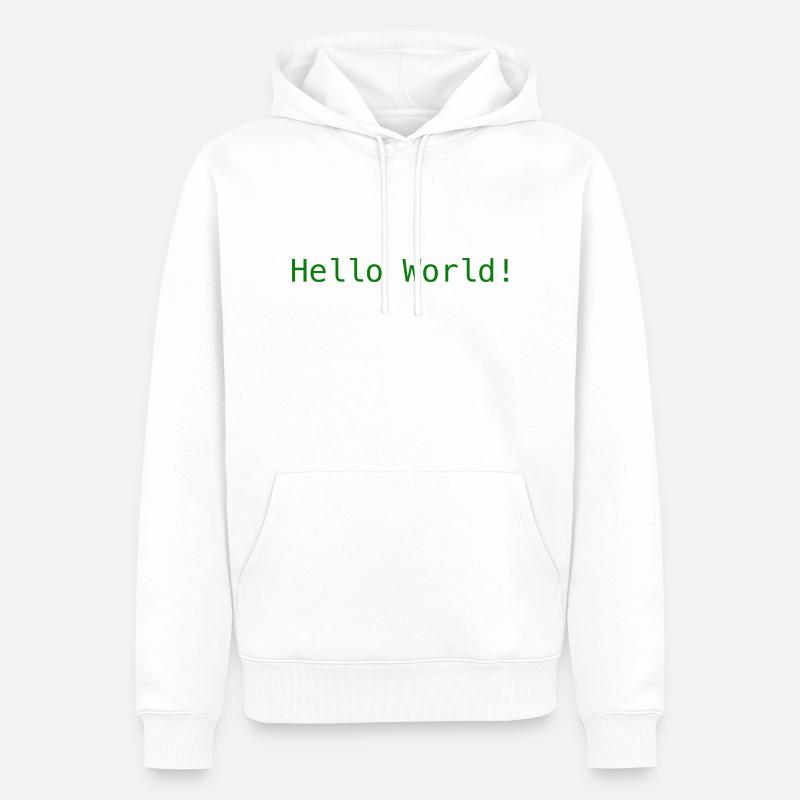 Hello World ! - Männer Premium Bio Hoodie - Weiß