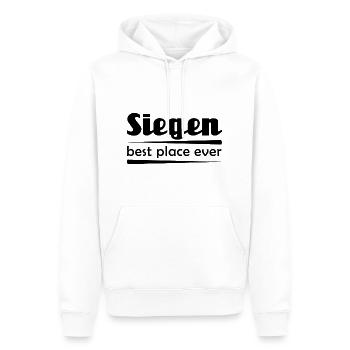 Siegen - Stadt best place ever - Männer Premium Bio Hoodie - Weiß - Vorne - Nico (187cm)