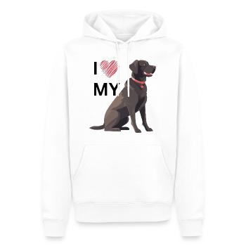 I LOVE MY Labrador Retriever - Männer Premium Bio Hoodie - Weiß - Vorne - Nico (187cm)