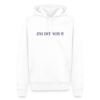 J'ai dit NON - Sweat à capuche Premium bio Homme - blanc - Devant - Nico (187cm)