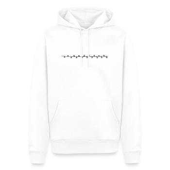 Guirlande florale Fleurs Cœurs 09 Zone de dessin 9 - Sweat à capuche Premium bio Homme - blanc - Devant - Nico (187cm)