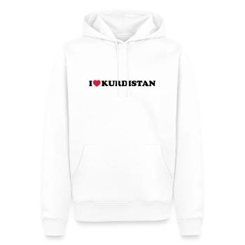 I love Kurdistan - Sweat à capuche Premium bio Homme - blanc - Devant - Nico (187cm)