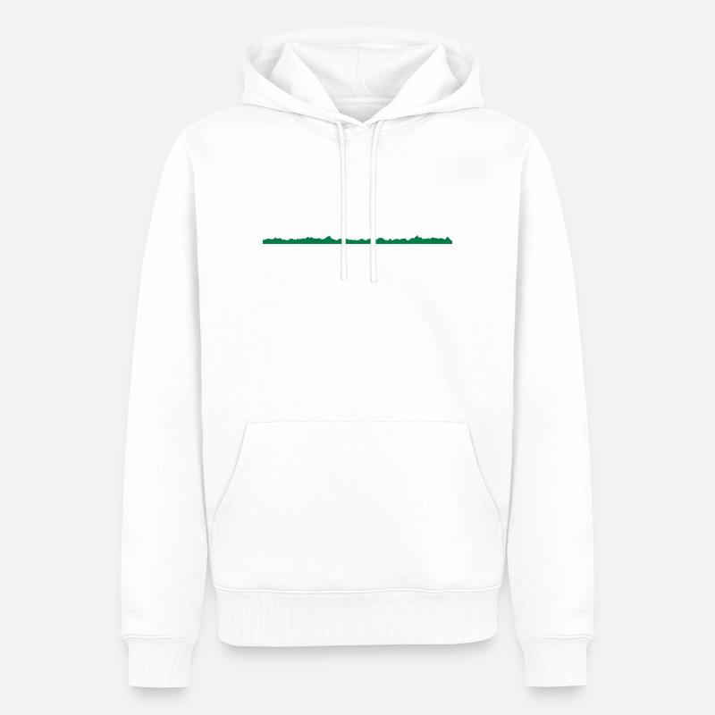 skyline - Männer Premium Bio Hoodie - Weiß
