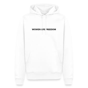 Iran Revolution | Women. Life. Freedom - Männer Premium Bio Hoodie - Weiß - Vorne - Nico (187cm)