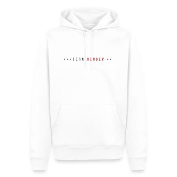 Team Mitglied Linie - Männer Premium Bio Hoodie - Weiß - Vorne - Nico (187cm)