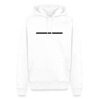 Strich - Linie - Männer Premium Bio Hoodie - Weiß - Vorne - Nico (187cm)