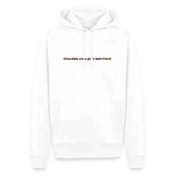 Schokolade ist die beste Freundin eines Mädchens - Männer Premium Bio Hoodie - Weiß - Vorne - Nico (187cm)