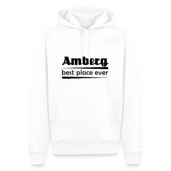 Amberg - Stadt best place ever - Männer Premium Bio Hoodie - Weiß - Vorne - Nico (187cm)
