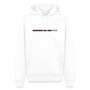 Team Strich - Männer Premium Bio Hoodie - Weiß - Vorne - Nico (187cm)