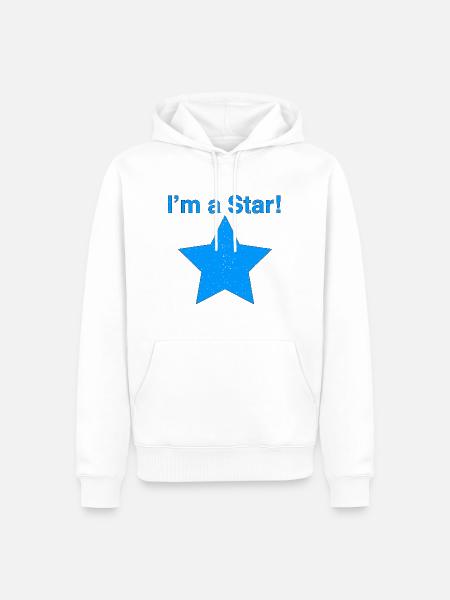 I'm a Star Blue - Men’s Premium Organic Hoodie - white