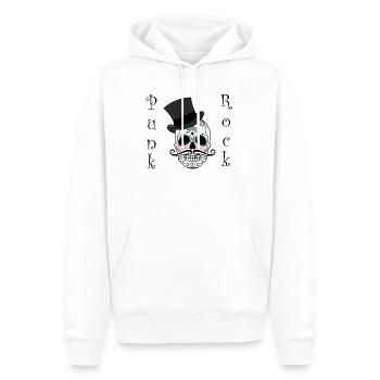 Punk Rock Totenkopf Skull - Männer Premium Bio Hoodie - Weiß - Vorne - Nico (187cm)