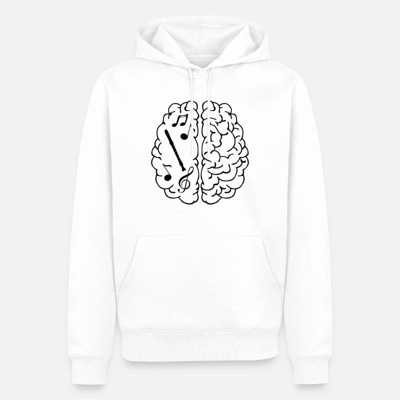 Flöte Blockflöte Querflöte Orchester Geschenk - Männer Premium Bio Hoodie - Weiß