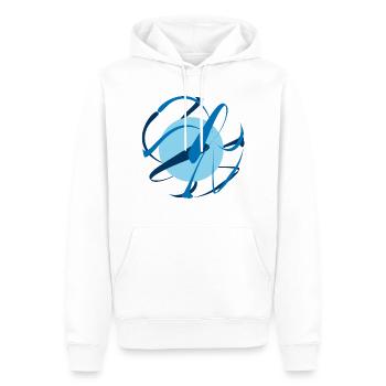 Art, résumé, balle - Sweat à capuche Premium bio Homme - blanc - Devant - Nico (187cm)