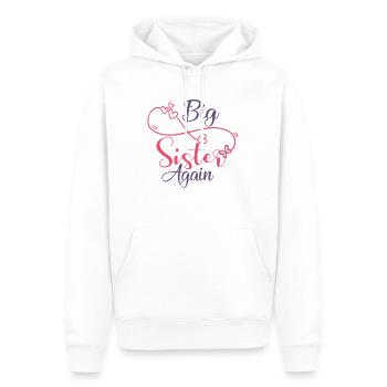 GRANDE SOEUR ENCORE! - Sweat à capuche Premium bio Homme - blanc - Devant - Nico (187cm)