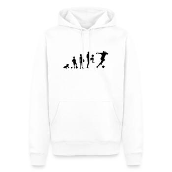 Evolution shirt football black from baby to professional - Men’s Premium Organic Hoodie - white - Front - Nico (187cm)