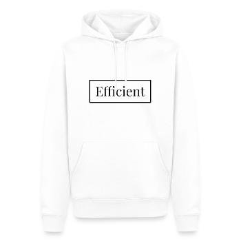 Effizient - englisch - Männer Premium Bio Hoodie - Weiß - Vorne - Nico (187cm)