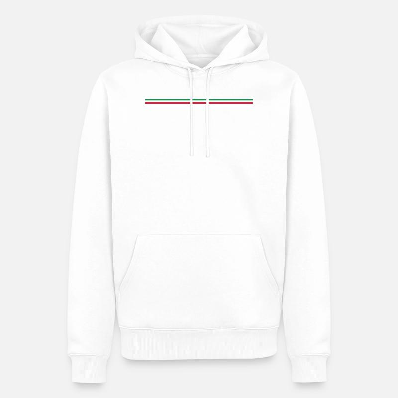 Drapeau Italie - Sweat à capuche Premium bio Homme - blanc