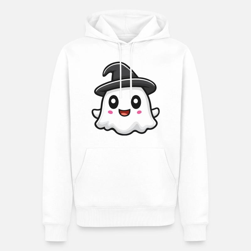 Geist Halloween Comic - Männer Premium Bio Hoodie - Weiß