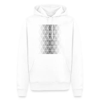 Graues Verlaufsmuster - Männer Premium Bio Hoodie - Weiß - Vorne - Nico (187cm)