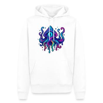 Einauge Oktopus - Männer Premium Bio Hoodie - Weiß - Vorne - Nico (187cm)