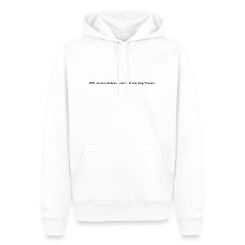 99% meines Gehirns sind voll mit Rap Texten. - Männer Premium Bio Hoodie - Weiß - Vorne - Nico (187cm)