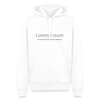 Lorem Impsum Design - Männer Premium Bio Hoodie - Weiß - Vorne - Nico (187cm)