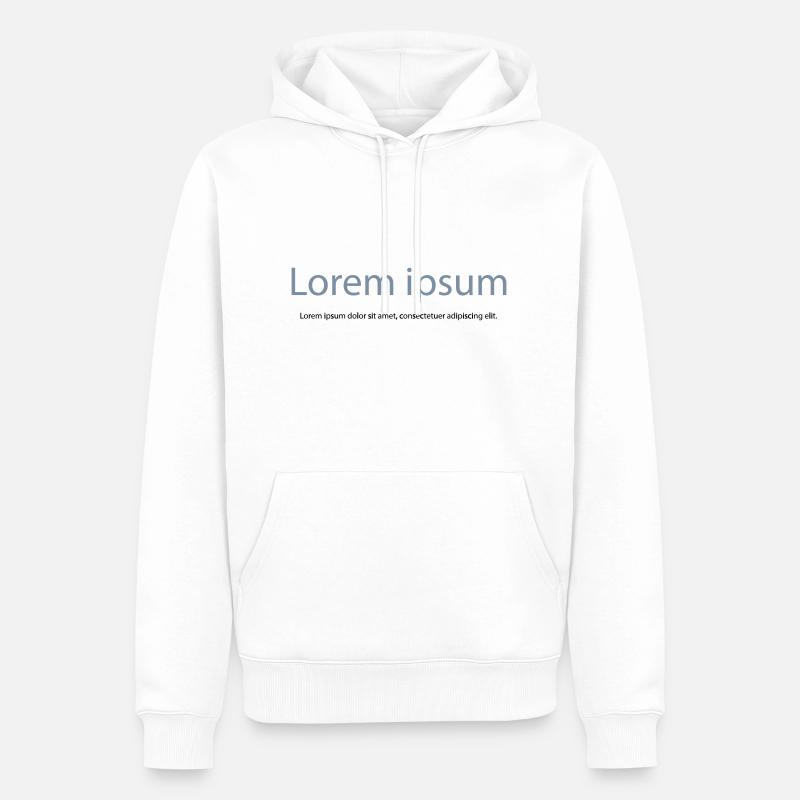 Lorem Impsum Design - Männer Premium Bio Hoodie - Weiß