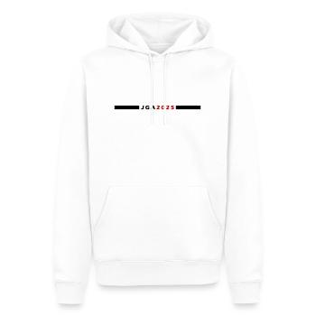 JGA 2025 - Männer Premium Bio Hoodie - Weiß - Vorne - Nico (187cm)