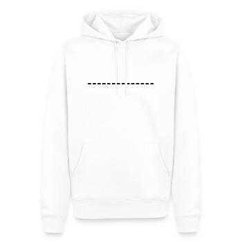 gestrichelte Linie - Männer Premium Bio Hoodie - Weiß - Vorne - Nico (187cm)