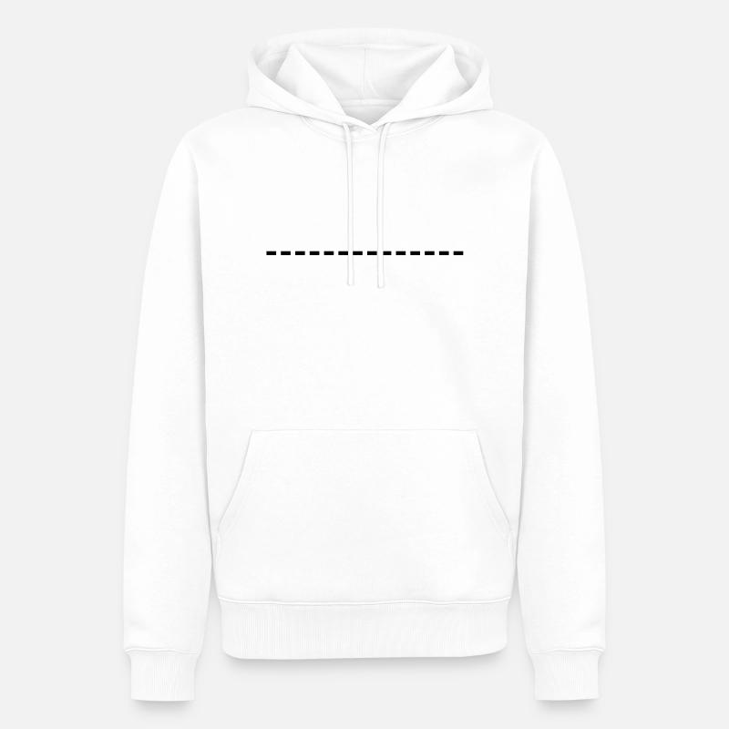 ligne pointillée - Sweat à capuche Premium bio Homme - blanc