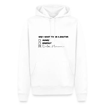 Why i want to be a doctor - Medizinstudent - Männer Premium Bio Hoodie - Weiß - Vorne - Nico (187cm)