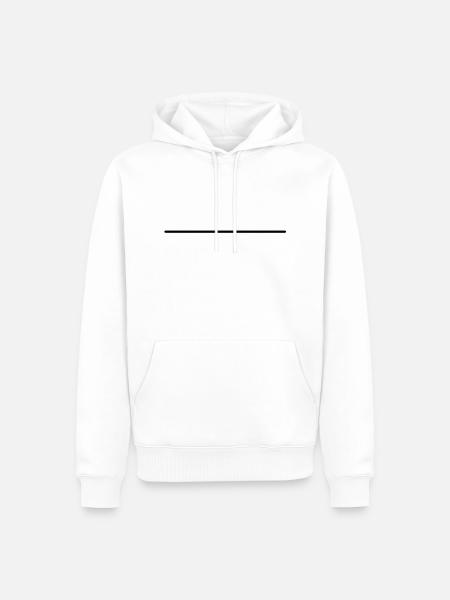 strich__f1 - Männer Premium Bio Hoodie - Weiß