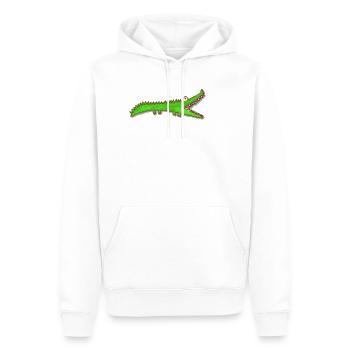 Krokodil - Männer Premium Bio Hoodie - Weiß - Vorne - Nico (187cm)