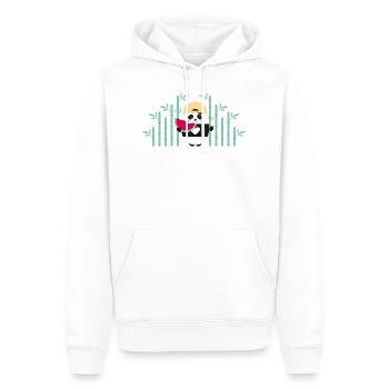 PANDALICIOUS - Männer Premium Bio Hoodie - Weiß - Vorne - Nico (187cm)