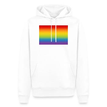 Regenbogen Flagge Fahne LGBT CSD Gay Pride - Männer Premium Bio Hoodie - Weiß - Vorne - Nico (187cm)