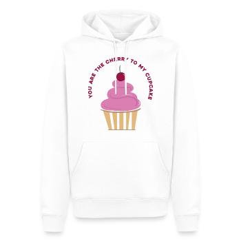 Cupcake - Your are my Cherry - Declaration of Love - Men’s Premium Organic Hoodie - white - Front - Nico (187cm)