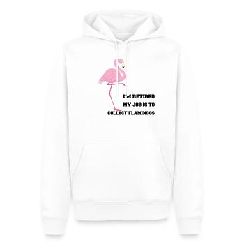Flamingo Rente Ruhestand Weihnachten Geschenk - Männer Premium Bio Hoodie - Weiß - Vorne - Nico (187cm)