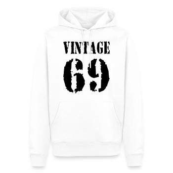 VINTAGE (1969) - Men’s Premium Organic Hoodie - white - Front - Nico (187cm)
