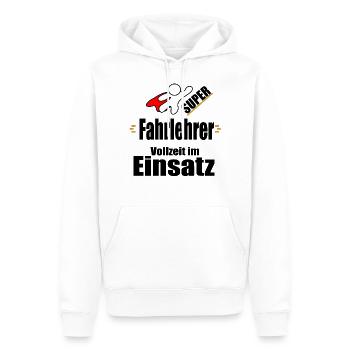 Fahrlehrer Fahrschule Fahrschüler Führerschein - Männer Premium Bio Hoodie - Weiß - Vorne - Nico (187cm)