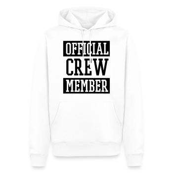 OFFICIAL CREW MEMBER - Sweat à capuche Premium bio Homme - blanc - Devant - Nico (187cm)