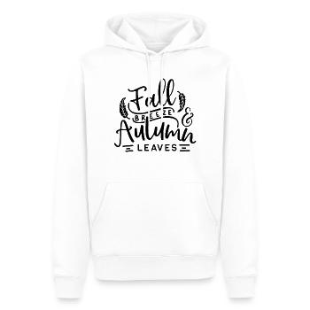 Brise d'automne et automne feuilles automne cadeau année - Sweat à capuche Premium bio Homme - blanc - Devant - Nico (187cm)