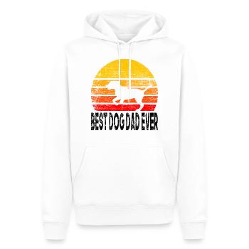 Sunset Dog LE MEILLEUR CADEAU DU CADEAU - Sweat à capuche Premium bio Homme - blanc - Devant - Nico (187cm)