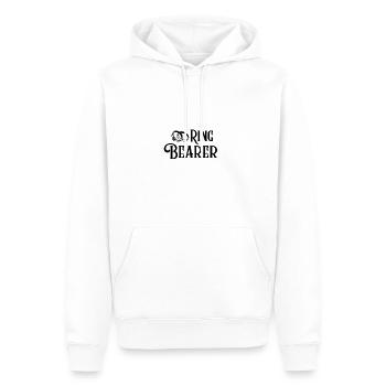 Porte-bague cadeau de mariage porte-alliance - Sweat à capuche Premium bio Homme - blanc - Devant - Nico (187cm)