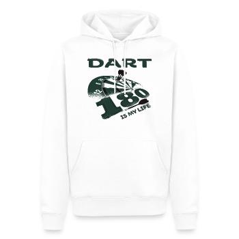 Dart Darts - Männer Premium Bio Hoodie - Weiß - Vorne - Nico (187cm)