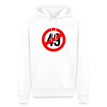 50ème ANNIVERSAIRE - SHIELD - PLUS 49 - CADEAU - Sweat à capuche Premium bio Homme - blanc - Devant - Nico (187cm)