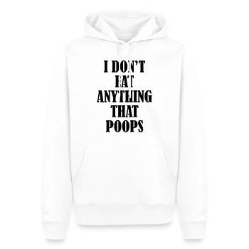 Vegan Vegan Vegan Scripture Noir - Sweat à capuche Premium bio Homme - blanc - Devant - Nico (187cm)